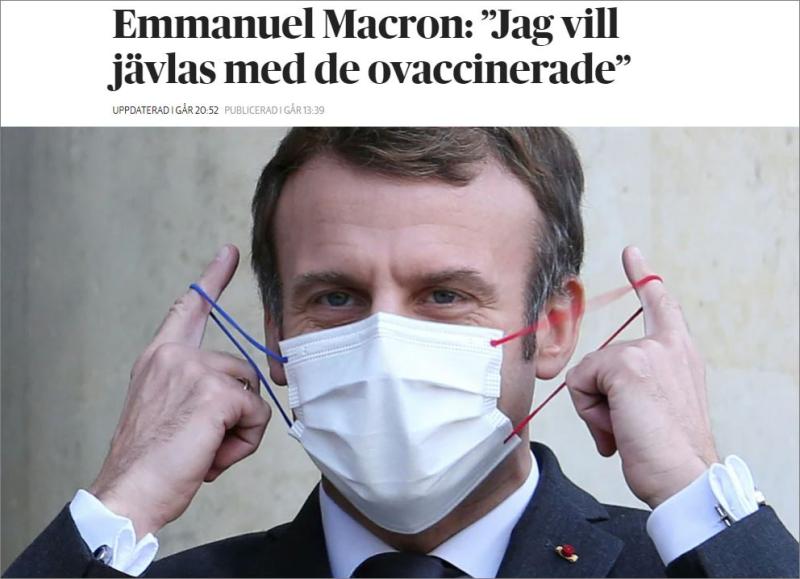 Macron till attack