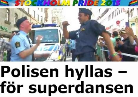 Prideparad - politiker - polis.