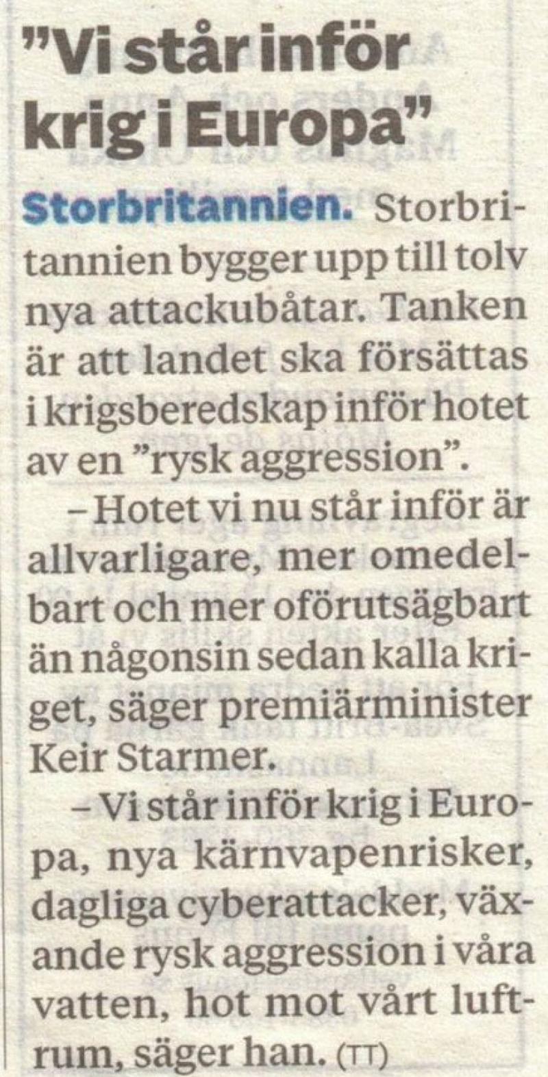 Pressen larmar