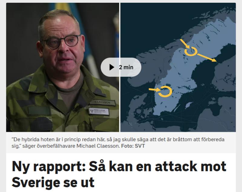 Militren frbereder sig. (Skrmdumpning SVT).